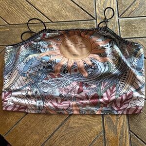 Bohemian Sun and Moon Crop Top